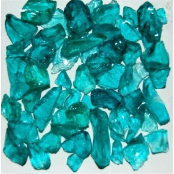 American Specialty Glass Recycled Chunky Glass, Teal - Size 1 - 0.13-0.25 in. - 1 lbs TTEALZZ1-1 - main